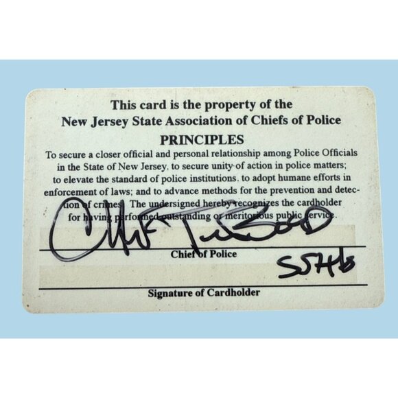 New Jersey State Association Of Chiefs Of Police 2010-2011 Membership Card NJ‎ - Picture 2 of 2